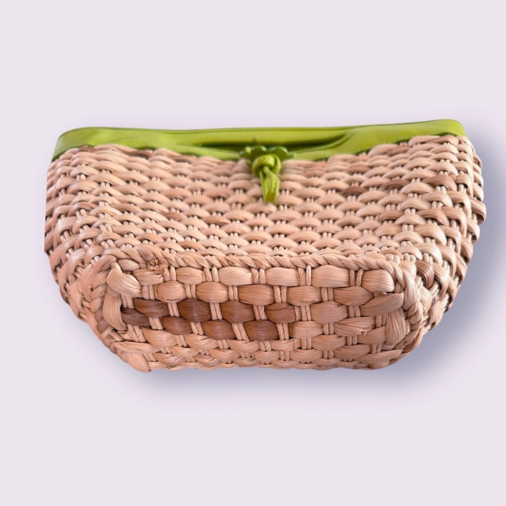 Preston & York Woven Cornhusk and Genuine Leather Tote Handbag - Picture 4 of 6